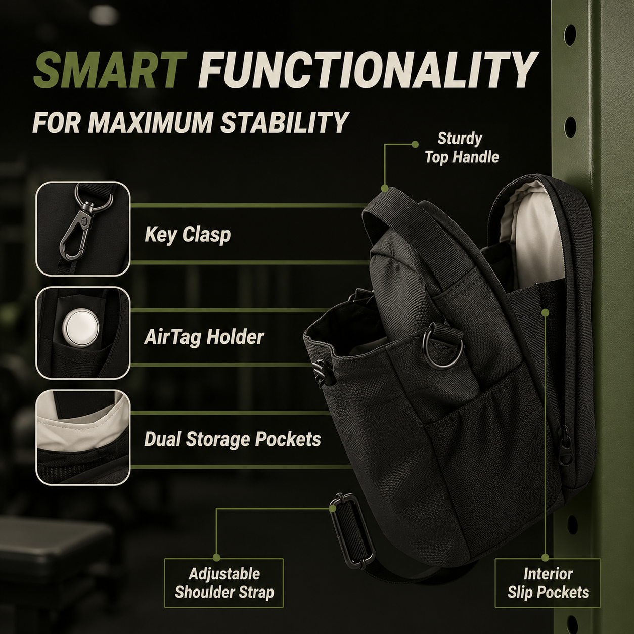 On The Nose Co. Signature™ Magnetic Gym & Fitness Bag
