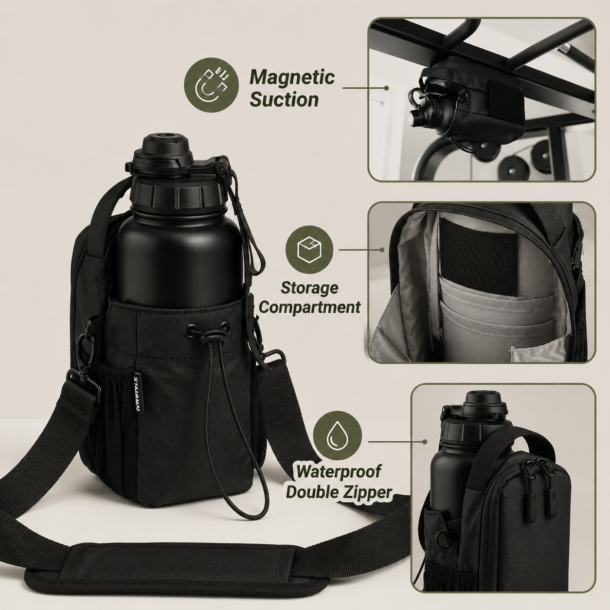 On The Nose Co. Signature™ Magnetic Gym & Fitness Bag