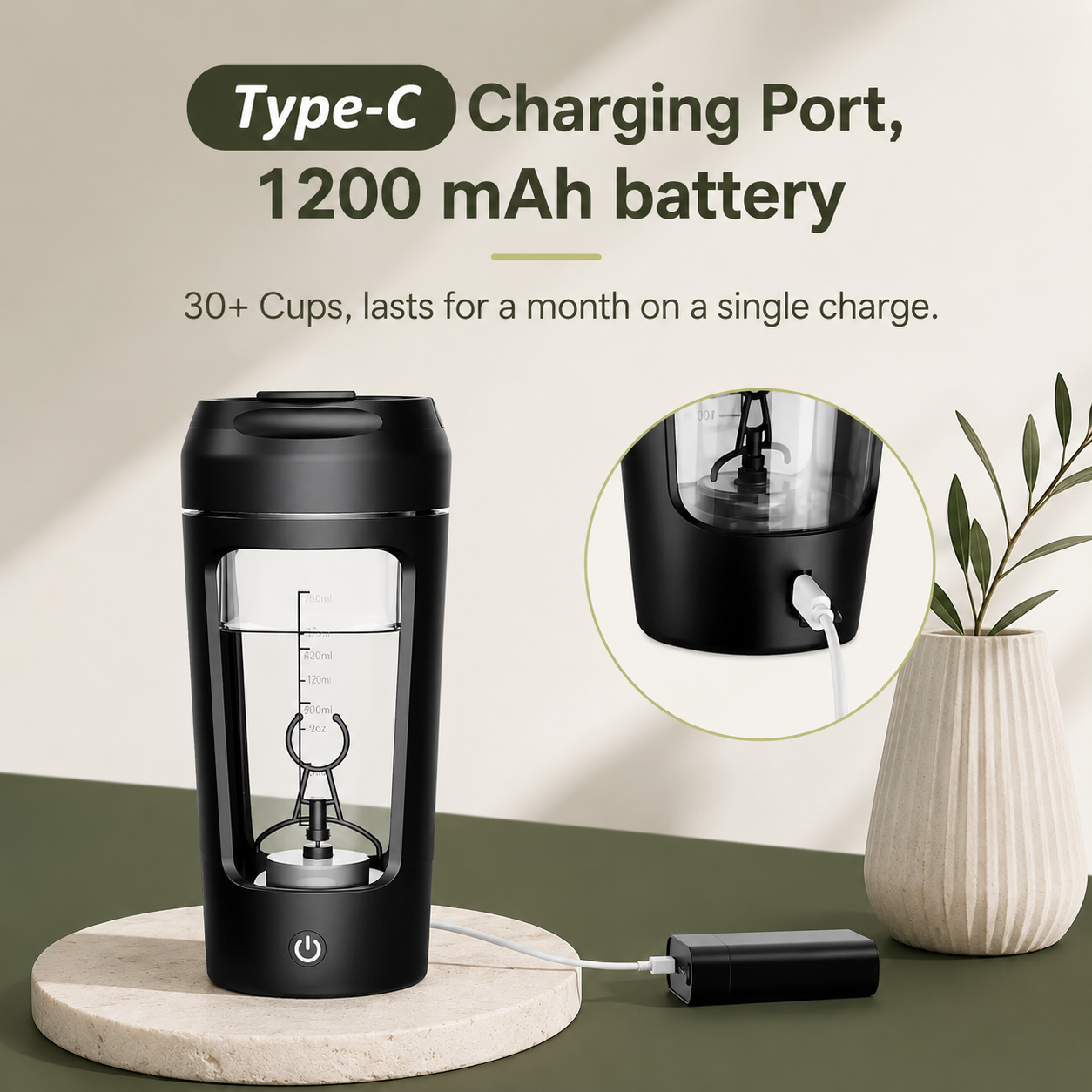 On The Nose Co. Vortex™ Automatic Protein Shaker